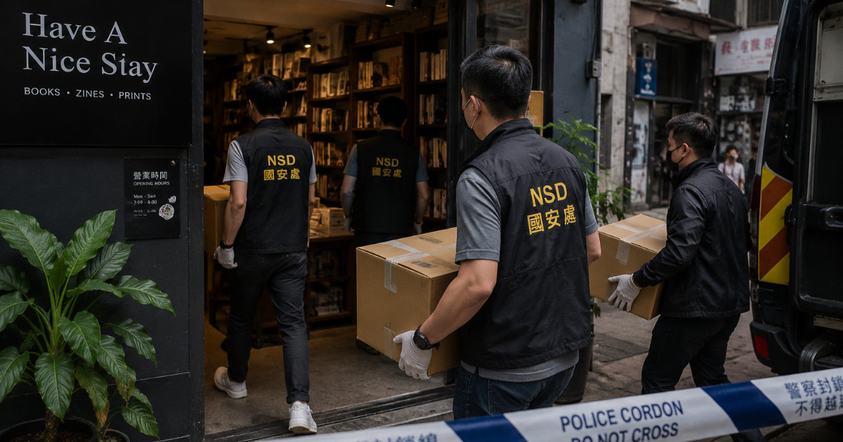Hong Kong arrests journalists in bookstore security raid