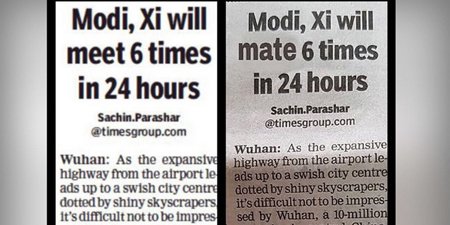 How embarrassing! 'Modi, Xi will mate 6 times in 4 hours'