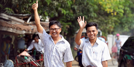 IFJ welcomes release of journalists Wa Lone and Kyaw Soe Oo