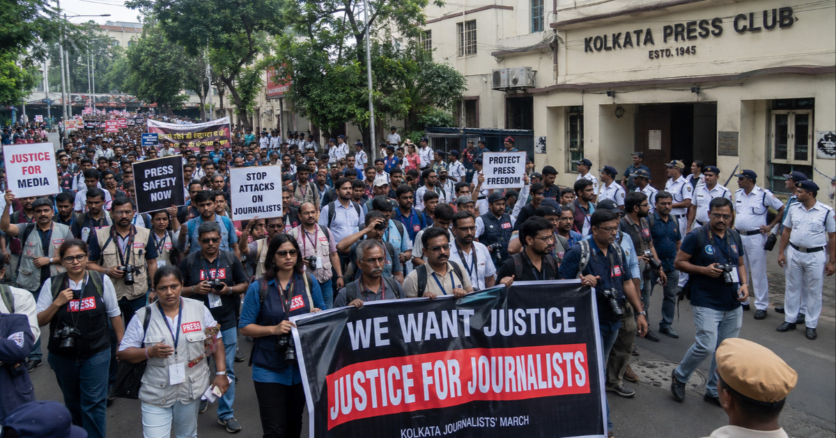 Kolkata journalists protest attacks