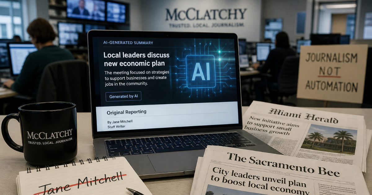 McClatchy reporters withhold bylines in AI dispute
