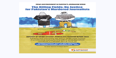 No convictions in 96 percent of journalist killings in Pakistan: FN report
