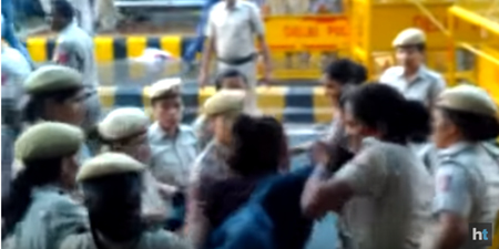 Police assault journalists covering demonstrations in Delhi