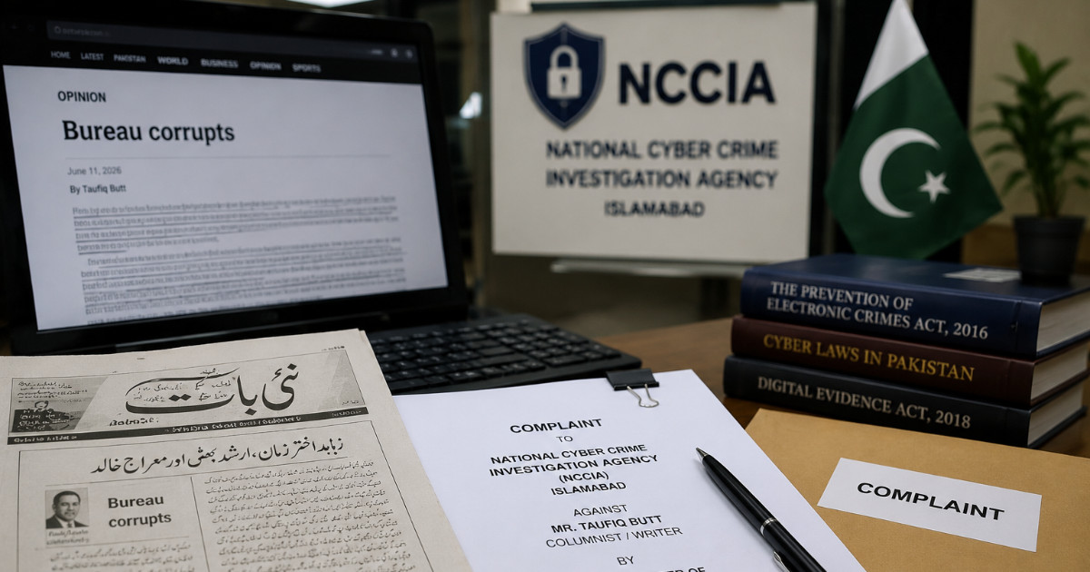 Punjab bureaucrats file cybercrime complaint against columnist Punjab bureaucrats file cybercrime complaint against columnist