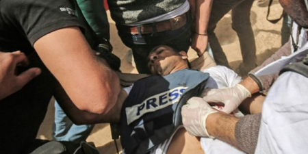 Six journalists shot by Israel during Gaza protests: union
