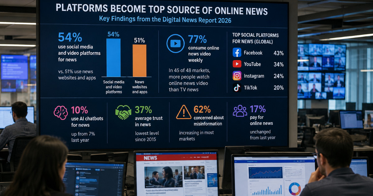 Social media becomes top source of online news worldwide Social media becomes top source of online news worldwide