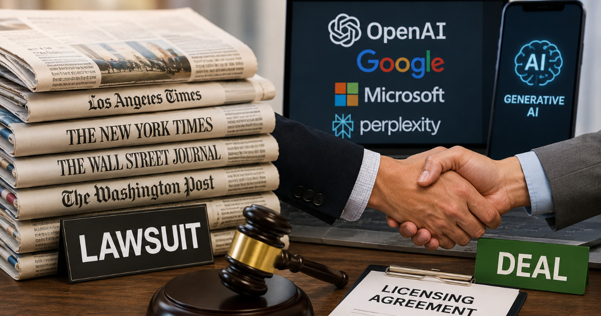 Why are news organizations suing AI companies while others are signing deals?