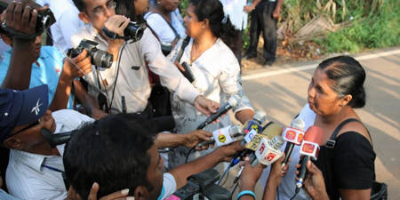 Wife of missing Sri Lankan journalist receives threats