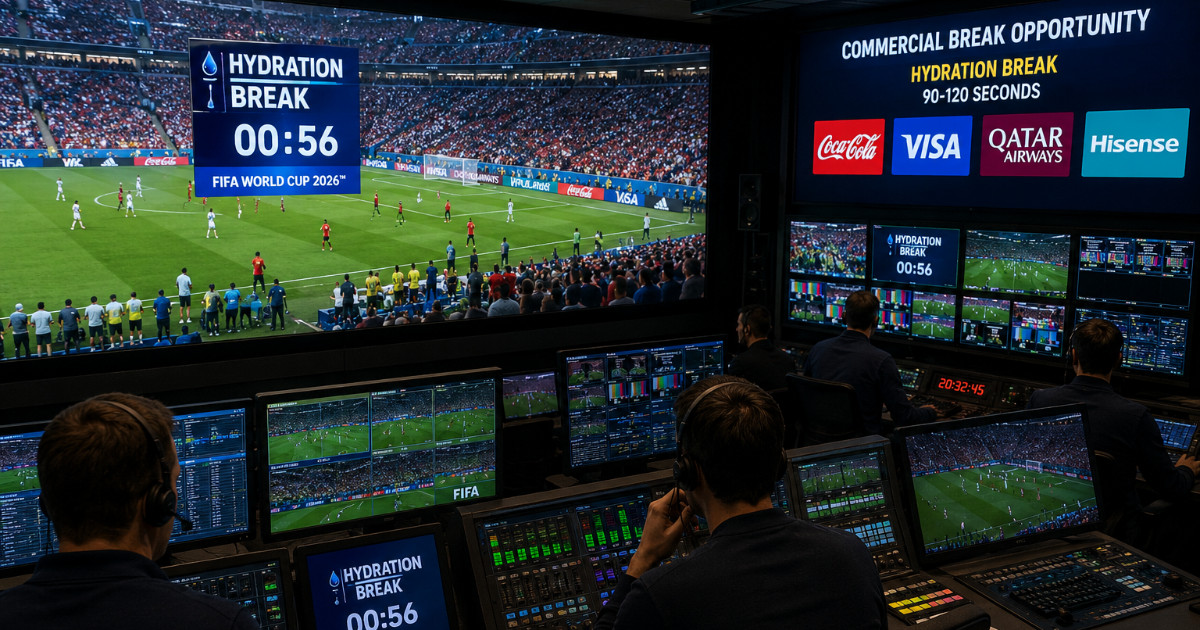 World Cup hydration breaks open a new ad revenue stream